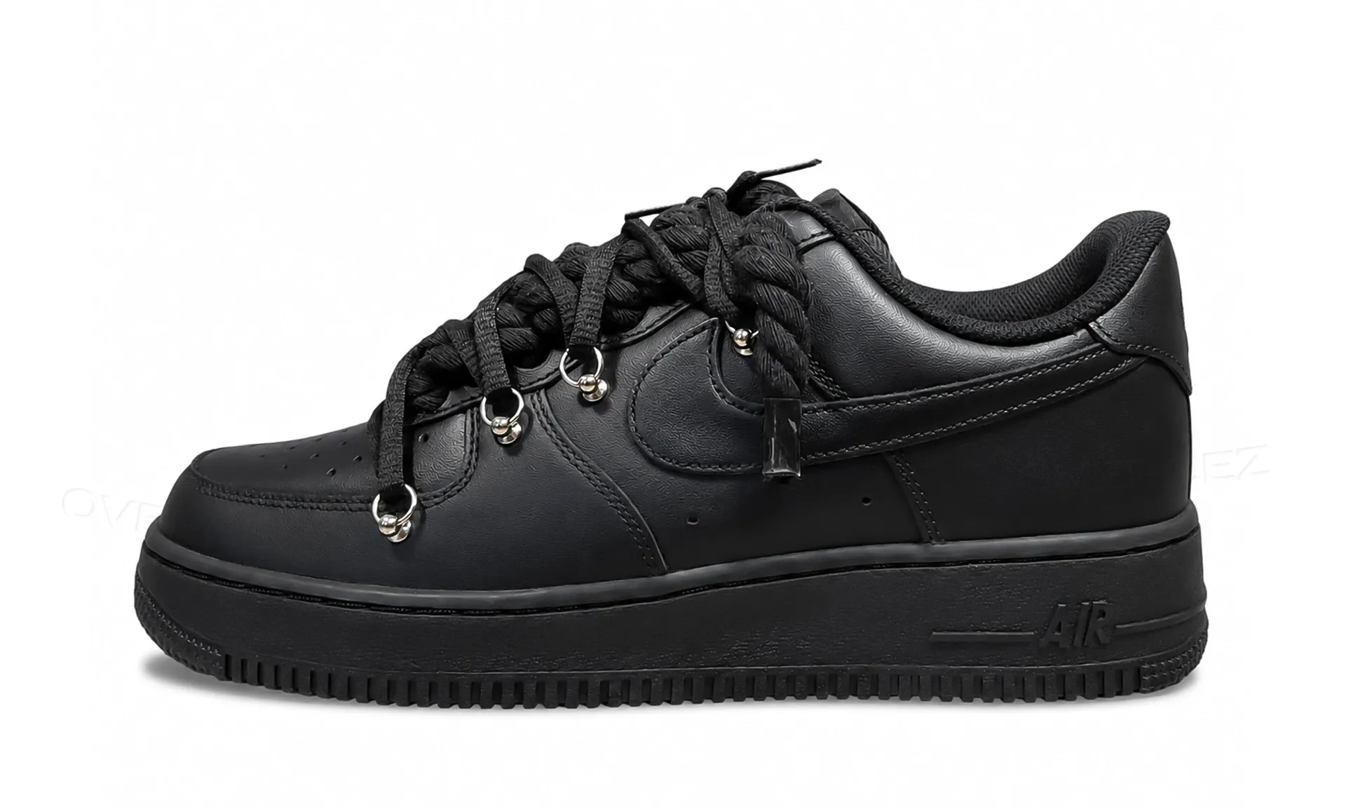 Nike Air Force 1 Low Black Double Rope Laces | OVERCEZ